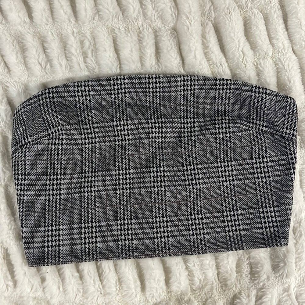 SEXY Plaid Tube Top in size Large.